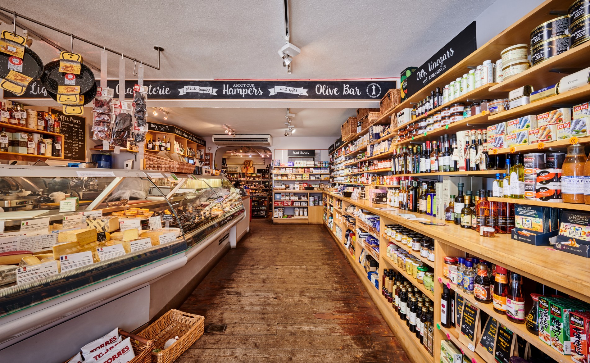 Interior of Provender Brown Deli Shop in Perth Scotland